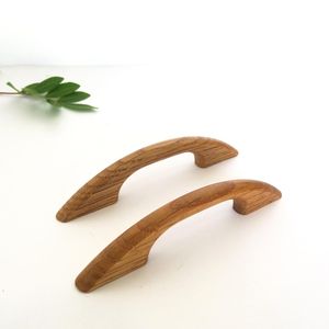 Poignée de meuble en bois massif artisanale, tirette de tiroir, poignée de porte d'armoire de cuisine, quincaillerie décorative en bois pour armoire - Product Image 4
