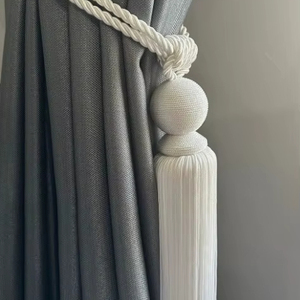Attaches pour rideaux : Attaches en corde naturelle et en coton avec pompon - Product Image 1