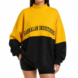 เสื้อสเวตเชิ้ตคอเต่าผู้หญิงคุณภาพสูง ผ้าฝ้ายเฟรนช์เทอร์รี่น้ำหนักเบา ปลายแขนเสื้อแบบริบ ผู้ผลิต OEM ODM โรงงาน - Product Image 1