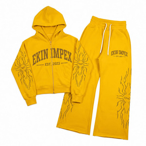 Vente en gros – Nouveaux sweats à capuche en coton épais 400g à épaules tombantes avec fermeture éclair, personnalisables, surdimensionnés, imprimés, style streetwear, respirants et à séchage rapide - Product Image 1