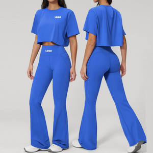 Conjunto de Yoga para Mujer, Ropa Deportiva Transpirable y Ligera, Prendas Esenciales para Fitness, con Pantalones de Yoga Sin Costuras y Sujetador Deportivo Sin Tirantes - Product Image 1