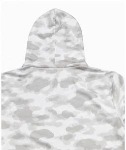 Sudadera con capucha de forro polar con cremallera para hombre, con estampado digital de camuflaje blanco y bordado de cara de payaso, manga larga, estilo urbano de invierno, 100% algodón - Product Image 6