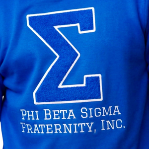 Sweat-shirt en chenille bleu Phi Beta Sigma Big Sigma pour homme, col rond, lettres grecques, pull de fraternité premium, coupe classique, décontracté A - Product Image 4