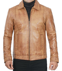Long Sleeves Zip up Men's <b>Winter</b> New Fashion Solid Color <b>Leather</b> <b>Jackets</b> for Men - Product Image 3