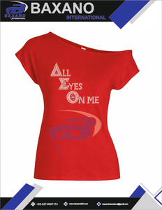 Camiseta Moderna Romántica con Hombros Descubiertos y Diseño de Pedrería para la Hermandad Delta Sigma Theta DST, con Logotipo Frontal Personalizable, Ideal para Fiestas de Verano - Product Image 6