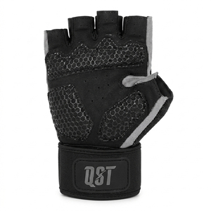 Guantes de Levantamiento de Pesas de Medio Dedo con Palma Acolchada y Soporte para Muñeca, Guantes de Entrenamiento de Gimnasio, Logotipo Personalizado OEM ODM Unisex - Product Image 4