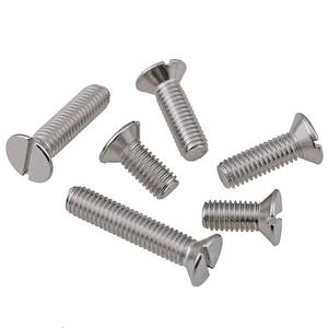 Tornillos de Cabeza Plana con Ranura, Métricos, Acero Inoxidable 304, Clase 8.8, Rosca Estándar, Acabado Liso, para Uso Industrial - Product Image 1