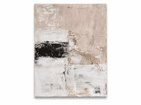 Art mural abstrait texturé Wabi Sabi sur toile, peinture crème et marron neutre, décoration moderne pour salon