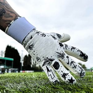NUEVOS Guantes de Portero de Fútbol Profesionales de Cuero, Engrosados, Resistentes al Desgaste, Antideslizantes, con Cierre de Cordones y Protección para los Dedos - Product Image 5