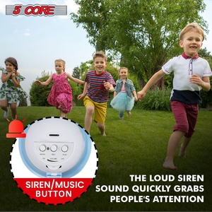 5Core Megaphone 15W Bull Horn Kids PA <b>Speaker</b> w 400 Yards Range Siren Lightweight Loud <b>Mini</b> Megafono - Product Image 5