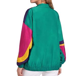 Chaqueta Cortavientos de Nailon con Bloques de Color Personalizada al por Mayor, Chaqueta Cortavientos para Mujer, Chaquetas Personalizadas para Mujer - Product Image 4