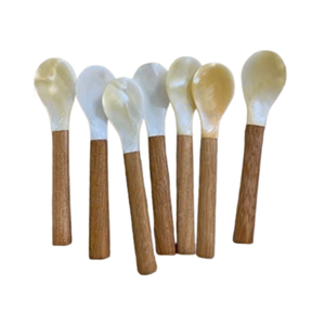 Cuillère en nacre, vaisselle en coquille d'huître pure, pour servir les œufs mollets, provenant des côtes vietnamiennes - Product Image 3