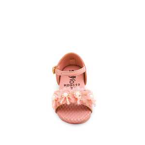 Sandalia formal de tacón rosa para niñas KD9619 - Product Image 1