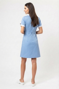 Bata Médica de Enfermera de Manga Corta para Hospital, Bata Profesional de Enfermería con 2 Bolsillos - Product Image 2