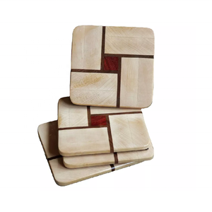 Pretty Look New Color Resin Wooden Round Tea Cup Mats Pads Best Price Handmade Trendy Square Household Dinnerware <b>Glass</b> <b>Coaster</b> - Product Image 4