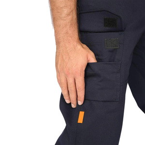 Navy Blue <b>Cargo</b> <b>Work</b> <b>Pants</b> Multi Pocket Utility Trousers Durable Industrial Wear - Product Image 6