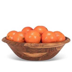 Frutero Estilo Americano, Tazón Grande Curvo de Madera para Ensaladas, Accesorios de Mesa, Tazón para Servir Alimentos de Acacia Real, Precio al por Mayor - Product Image 5
