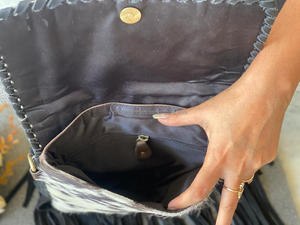 กระเป๋าหนังวัวมีพู่ห้อยสำหรับผู้หญิงกระเป๋าถือหนังแกะสไตล์โบฮีเมียน - Product Image 5