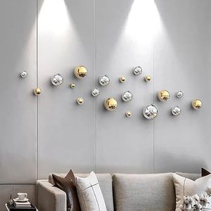 Minimalist <b>Wall</b> Accents Aluminum Metal Circular <b>Decorative</b> Hanging Balls Irregular - Product Image 1