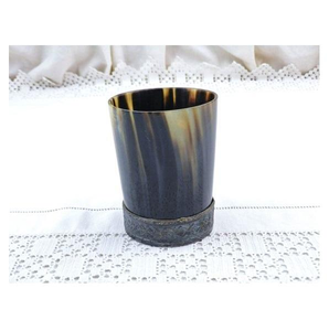 Cuerno Vikingo Corto Vintage Grabado a Mano, Taza Ecológica de Cuerno Natural con Tapa, Estilo Animal, Tamaño Pequeño, Multiusos - Product Image 6