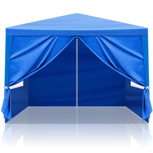 10FT X 10FT Blue Waterproof Outdoor <b>Canopy</b> Patio <b>Tent</b> for Wedding BBQ Cater Parties-Fabric Gazebo - Product Image 6