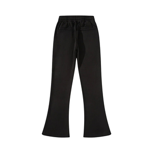 Pantalon de survêtement droit en laine pour homme, taille élastique avec cordon de serrage, poches latérales, décontracté, pour l'automne, couleurs noir et rose - Product Image 2