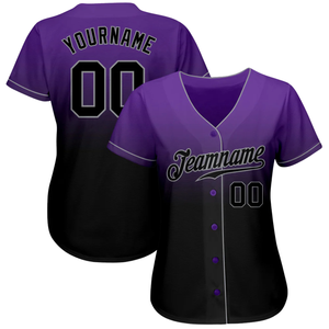 Purple Black Gray Fashion Baseball Jersey for Men Button Down Team Uniform Breathable Lightweight <b>Athletic</b> Tournament Sports - Product Image 1