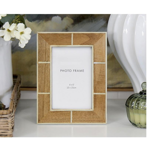 Marco de fotos de madera maciza tallada artesanalmente con acabado pulido para decoración de hogares de lujo - Product Image 3