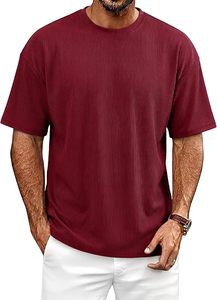 Heavy Weight 100% Cotton Oversized T-Shirt Men 220 Grams Shoulder Custom Printing Hip Hop Plus Size 100% Cotton Blank Boxy Men's - Product Image 4
