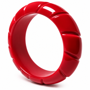 <b>Boho</b> Chic Carved Resin Bangles Chunky Stack Daily Wear Party Festive Retro Fashion Lucite Hand Cuff Acetate Statement <b>Bracelet</b> - Product Image 1