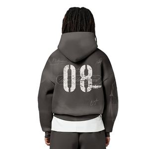 ชุดวอร์มแฟชั่นโอเวอร์ไซส์สำหรับผู้ชาย, ใหม่ชุดวอร์มผ้าฝ้าย100% กางเกงวอร์มกางเกงขาบานหนาชุดวอร์มเป็นมิตรกับสิ่งแวดล้อม - Product Image 5