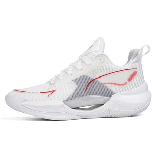 Chaussures de basket-ball en maille blanches à rayures rouges, respirantes, baskets de sport pour hommes, légères, amortissantes, antidérapantes, chaussures de course - Product Image 5
