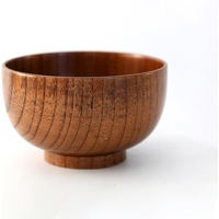 Bol en bois sculpté artisanal de qualité supérieure pour la cuisine et la salle à manger, idéal pour servir des salades, des soupes et des collations.