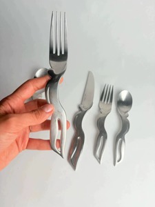 Export Quality Stainless Steel Glamorous Besteck <b>Set</b> With Designer Handles Amazingly Made By KHOOSI OVERSEAS - Product Image 3