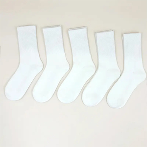 Chaussettes en coton confortables personnalisées, couleur blanche, antibactériennes, décontractées, style course à pied, basketball, pour hommes - Product Image 3