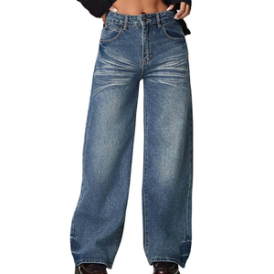 Pantalons en jean personnalisés pour femmes, jeans de charpentier en denim rigide, coupe décontractée, fournisseur en gros pour les marques de vêtements de travail - Product Image 4