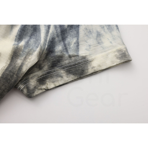 Camiseta de manga corta con cuello redondo y estampado tie-dye para hombre, informal, de punto, corte regular. - Product Image 5