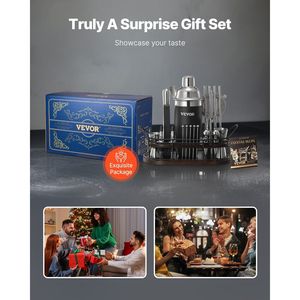 Juego de Coctelería de Acero Inoxidable de 23 Piezas, Herramientas de Bar con Soporte de Bambú, Kit de Bartender para Martini, Accesorios que Incluyen Cuchara Mezcladora - Product Image 6