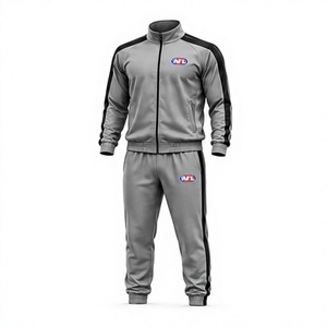 Survêtement vert AFL pour homme, fermeture éclair intégrale, respirant, en polyester, design sportif, pour l'automne, coupe classique, poches latérales - Product Image 3