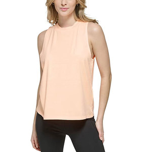 Service OEM à faible MOQ, vente en gros de débardeurs courts décontractés respirants pour femmes, vêtements de fitness 100% coton de haute qualité à prix abordable - Product Image 5