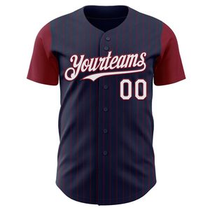 Maillots de baseball personnalisés respirants à séchage rapide, option broderie, 100 % polyester, imprimés par transfert thermique, manches courtes, col rond - Product Image 6