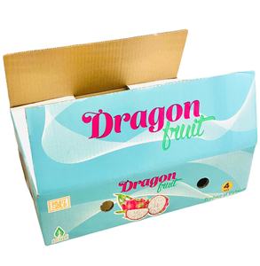 UV Printed Folding 5-Layer Flexographic Corrugated Agriculture Dragon <b>Fruit</b> <b>Cardboard</b> <b>Boxes</b> Rectangle Recycled Materials OEM - Product Image 2