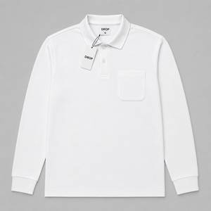 เสื้อโปโลแขนยาวผู้ชายผ้าฝ้ายพร้อมกระเป๋าหน้าอก พรีเมียมลำลองสำหรับกอล์ฟ รับผลิตแบบ OEM ODM พร้อมสกรีนโลโก้ตามสั่ง ในบังกลาเทศ - Product Image 4