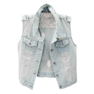 Chaqueta Vaquera de Mezclilla para Mujer de Primera Calidad, Lavada, con Bordado de Perlas en Toda la Superficie, Logotipo Personalizado, Chaquetas Vaqueras Lisas para Mujer - Product Image 2