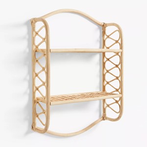 Étagère en rotin naturel à 2 niveaux, logo personnalisé de haute qualité, fabriqué à la main, prix compétitif - Product Image 5