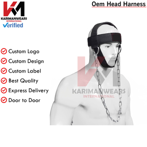 Extra Strong Head <b>Harness</b> with Comfortable Head Padding and Secure Chain Hook for Intense Resistance Training Sessions - Product Image 2