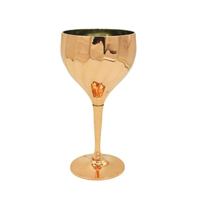 Copa de Vino Elegante con Diseño Dorado, Copa de Vino Tinto de Metal, Copa de Martini de Tallo Largo para Accesorios de Bar - Product Image 1