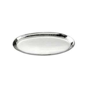Wholesale Modern <b>Rectangular</b> Stainless Steel Serving <b>Tray</b> <b>Mirror</b> Polish Hammered Embossed Food Platter for Hotel Restaurant - Product Image 3