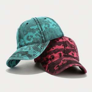 Casquette de baseball vintage camouflage imprimée pour hommes et femmes, protection solaire, vente en gros - Product Image 3
