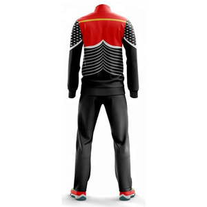 Ensemble de survêtement sportif pour homme, bleu marine, imprimé géométrique, fermeture éclair intégrale, jogging, polyester, séchage rapide, vêtements d'automne - Product Image 4